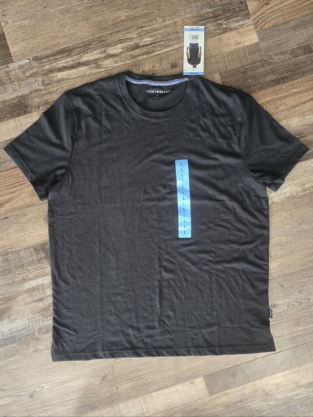 NWT Men's Lucky Brand Black Short Sleeve Crew Neck Tee Size: Large